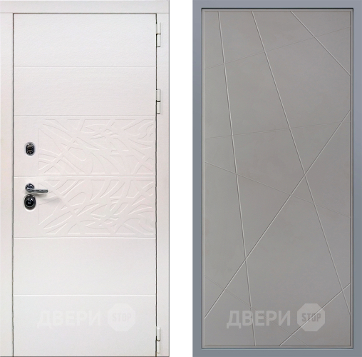 Дверь Заводские двери Дэко Вайт Флитта Грей софт в Старой Купавне