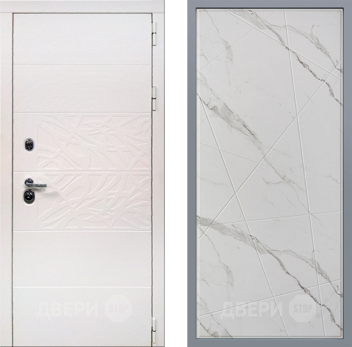 Дверь Заводские двери Дэко Вайт Флитта Мрамор белый в Старой Купавне