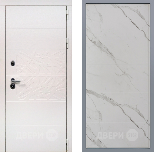 Дверь Заводские двери Дэко Вайт Тривия Мрамор белый в Старой Купавне