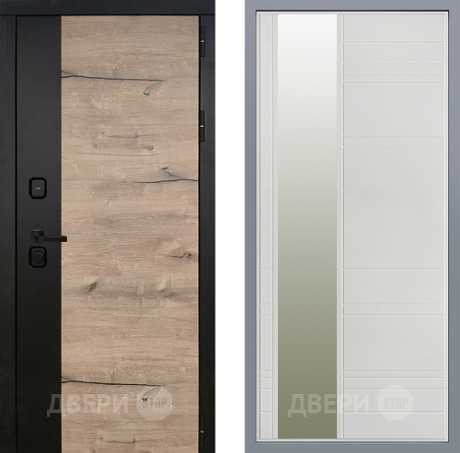 Дверь Заводские двери Ларте Зеркало Лира Белый софт в Старой Купавне