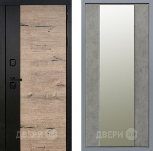 Дверь Заводские двери Ларте Зеркало Макси Бетон темный в Старой Купавне