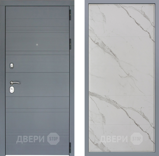Дверь Заводские двери Лира Софт графит Тривия Мрамор белый в Старой Купавне