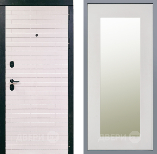 Дверь Заводские двери Сохо Зеркало Модерн Белый софт в Старой Купавне