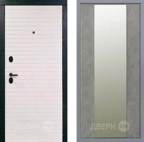 Дверь Заводские двери Сохо Зеркало Макси Бетон темный в Старой Купавне