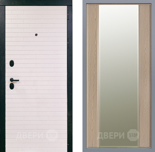 Дверь Заводские двери Сохо Зеркало Макси Беленый дуб в Старой Купавне