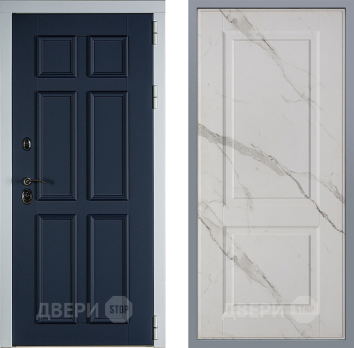 Дверь Заводские двери Стокгольм Доррен Мрамор белый в Старой Купавне