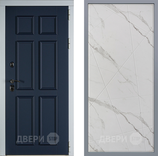 Дверь Заводские двери Стокгольм Флитта Мрамор белый в Старой Купавне