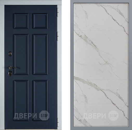 Дверь Заводские двери Стокгольм Тривия Мрамор белый в Старой Купавне