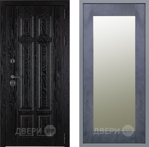 Дверь Заводские двери Мюнхен Зеркало Модерн Бетон темный в Старой Купавне