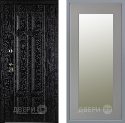 Дверь Заводские двери Мюнхен Зеркало Модерн Грей софт в Старой Купавне