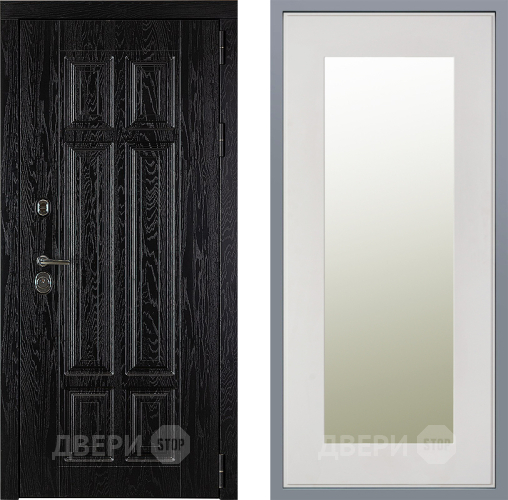 Дверь Заводские двери Мюнхен Зеркало Модерн Белый софт в Старой Купавне