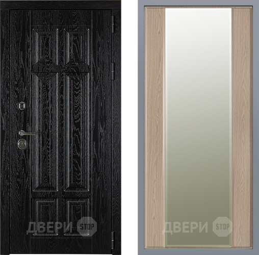 Дверь Заводские двери Мюнхен Зеркало Макси Беленый дуб в Старой Купавне