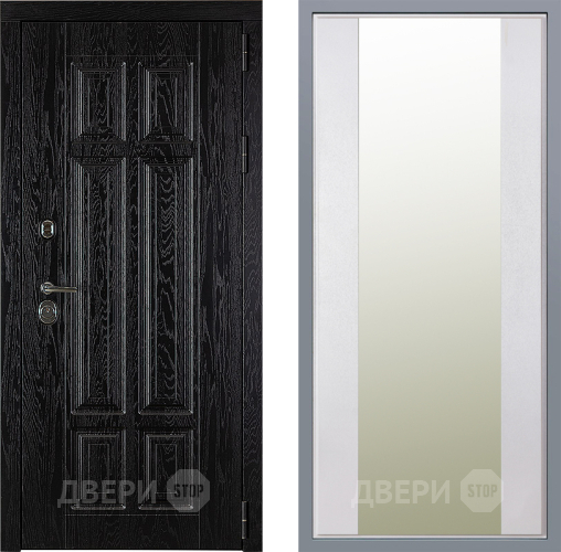 Дверь Заводские двери Мюнхен Зеркало Макси Белый шелк в Старой Купавне