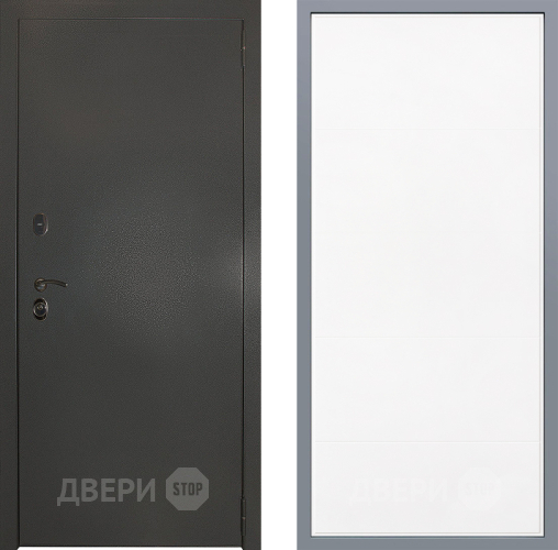 Дверь Заводские двери Эталон 3к антик серебро Тривия Белый софт в Старой Купавне