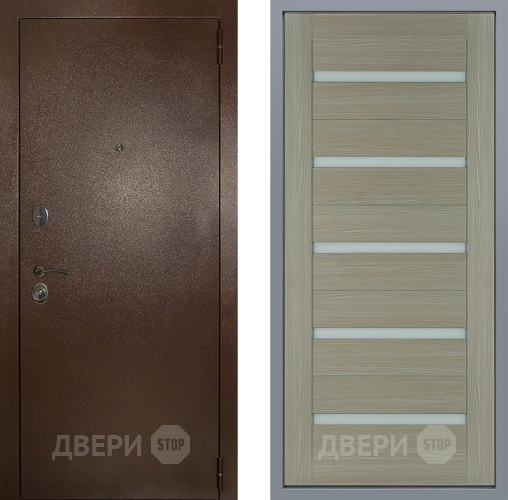 Дверь Заводские двери Эталон 3к антик медь СБ-1 Капучино в Старой Купавне