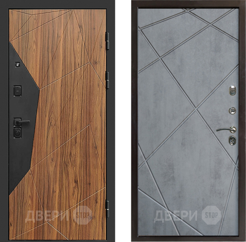 Входная металлическая Дверь Престиж Avangard Лучи Бетон темный в Старой Купавне