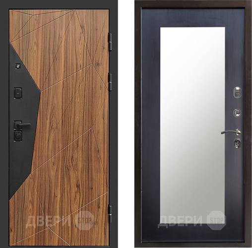 Входная металлическая Дверь Престиж Avangard Зеркло Пастораль Венге в Старой Купавне