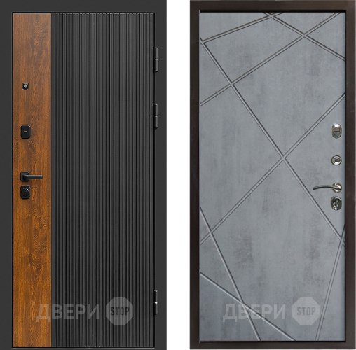 Входная металлическая Дверь Престиж Prestizh Лучи Бетон темный в Старой Купавне