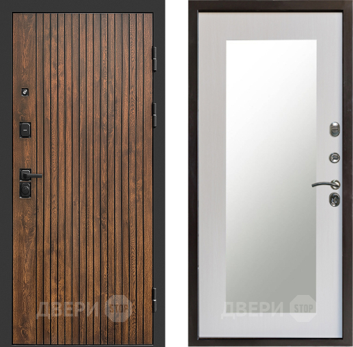 Входная металлическая Дверь Престиж Tvist Зеркло Пастораль Лиственница белая в Старой Купавне