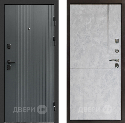 Входная металлическая Дверь Престиж Tvist Grey Горизонт Бетон светлый в Старой Купавне