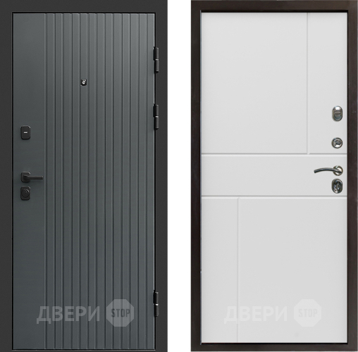 Входная металлическая Дверь Престиж Tvist Grey Горизонт Бетон белый в Старой Купавне