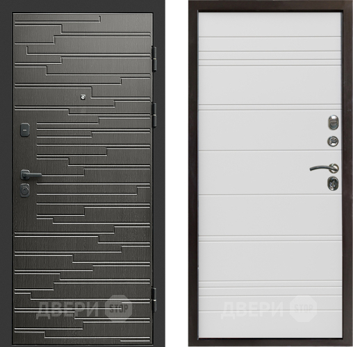 Входная металлическая Дверь Престиж Rivera Line Белый в Старой Купавне