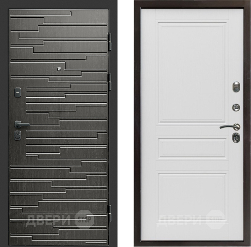 Входная металлическая Дверь Престиж Rivera Классика Лиственница белая в Старой Купавне