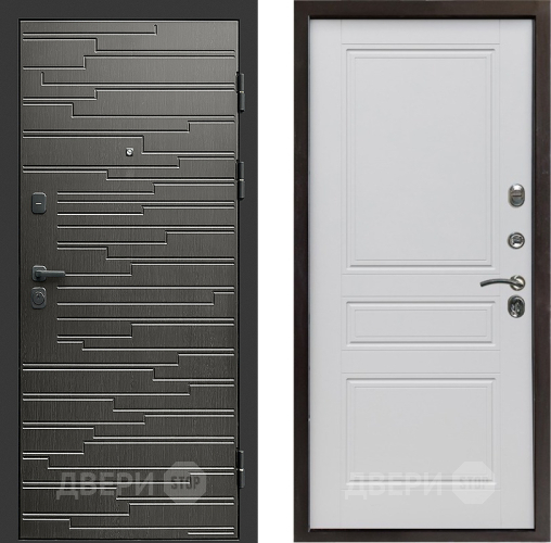 Входная металлическая Дверь Престиж Rivera Классика Белый матовый в Старой Купавне