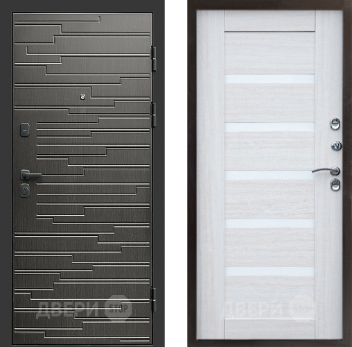 Входная металлическая Дверь Престиж Rivera Царга Лиственница белая в Старой Купавне