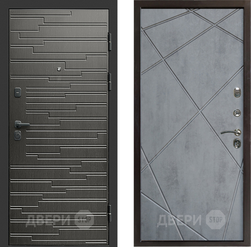 Входная металлическая Дверь Престиж Rivera Лучи Бетон темный в Старой Купавне