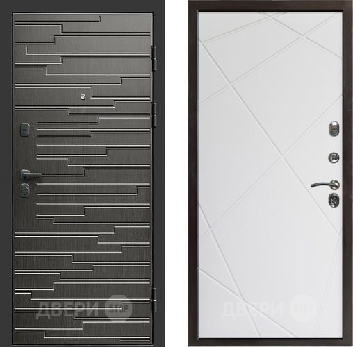 Входная металлическая Дверь Престиж Rivera Лучи Бетон белый в Старой Купавне