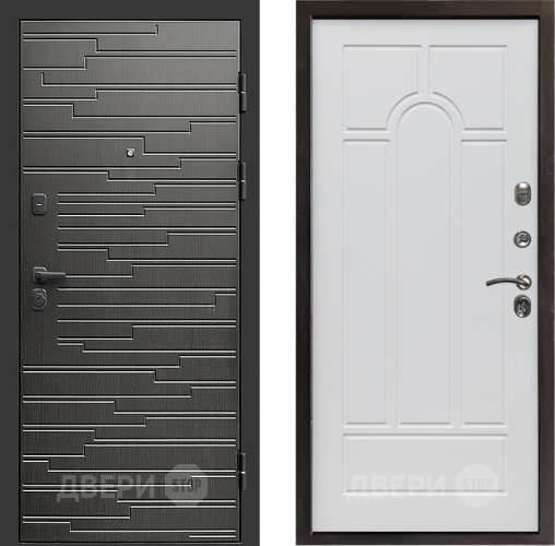 Входная металлическая Дверь Престиж Rivera Арка Белое дерево в Старой Купавне