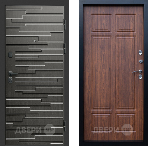Входная металлическая Дверь Престиж Rivera Премиум Орех темный в Старой Купавне