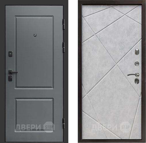 Входная металлическая Дверь Престиж Verona Лучи Бетон светлый в Старой Купавне