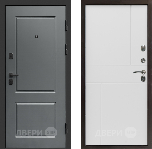 Входная металлическая Дверь Престиж Verona Горизонт Бетон белый в Старой Купавне