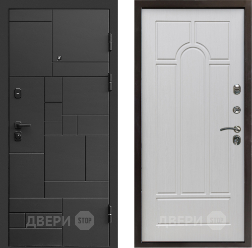 Входная металлическая Дверь Престиж Kvadro Арка Лиственница белая в Старой Купавне