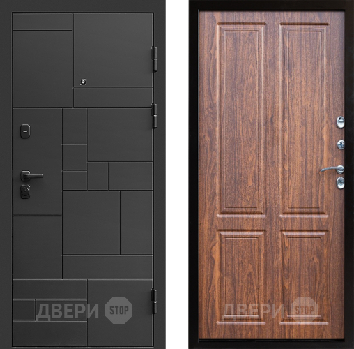 Входная металлическая Дверь Престиж Kvadro Премиум Орех светлый в Старой Купавне