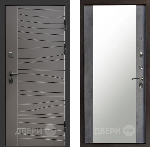 Дверь Престиж Siciliya Зеркало Бетон темный в Старой Купавне