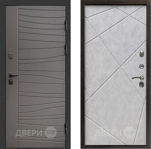 Входная металлическая Дверь Престиж Siciliya Лучи Бетон светлый в Старой Купавне