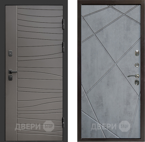 Входная металлическая Дверь Престиж Siciliya Лучи Бетон темный в Старой Купавне