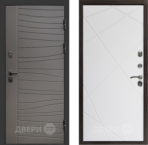 Входная металлическая Дверь Престиж Siciliya Лучи Бетон белый в Старой Купавне