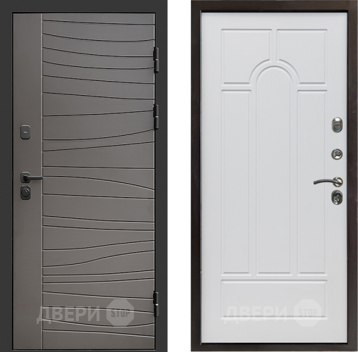 Входная металлическая Дверь Престиж Siciliya Арка Белое дерево в Старой Купавне