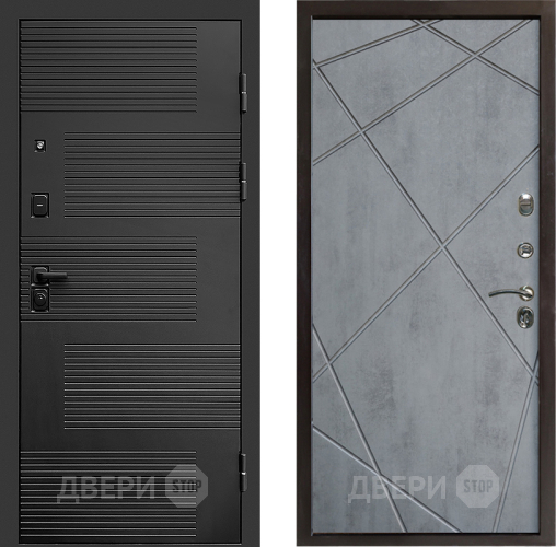 Входная металлическая Дверь Престиж Favorit Лучи Бетон темный в Старой Купавне