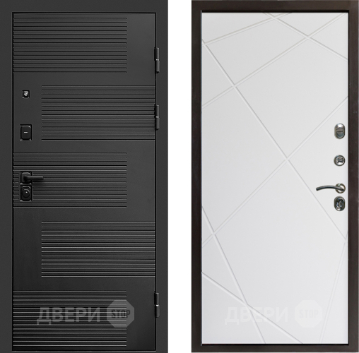 Входная металлическая Дверь Престиж Favorit Лучи Бетон белый в Старой Купавне