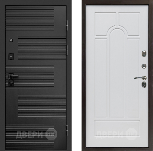 Входная металлическая Дверь Престиж Favorit Арка Белое дерево в Старой Купавне