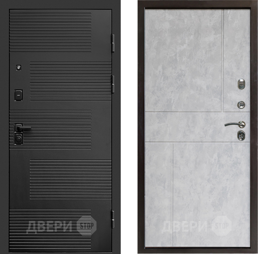 Входная металлическая Дверь Престиж Favorit Горизонт Бетон светлый в Старой Купавне