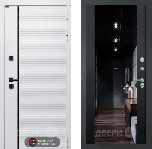 Дверь Лабиринт (LABIRINT) Royal Зеркало Максимум с тонировкой Черный кварц в Старой Купавне