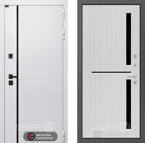 Входная металлическая Дверь Лабиринт (LABIRINT) Royal 02 Сандал белый в Старой Купавне
