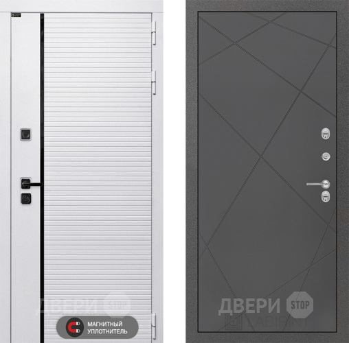 Входная металлическая Дверь Лабиринт (LABIRINT) Royal 24 Графит софт в Старой Купавне