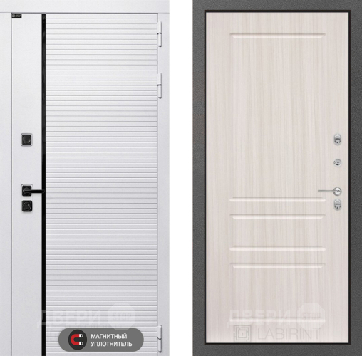 Входная металлическая Дверь Лабиринт (LABIRINT) Royal 03 Сандал белый в Старой Купавне